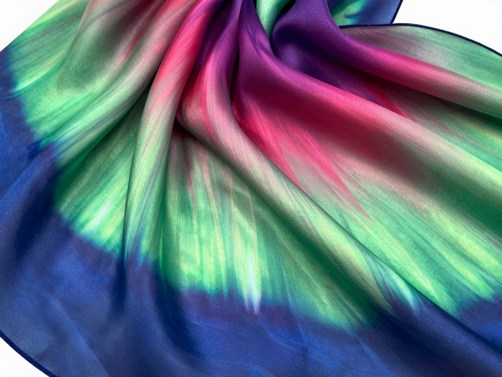 Aurora Silk Scarf handcrafted accessory